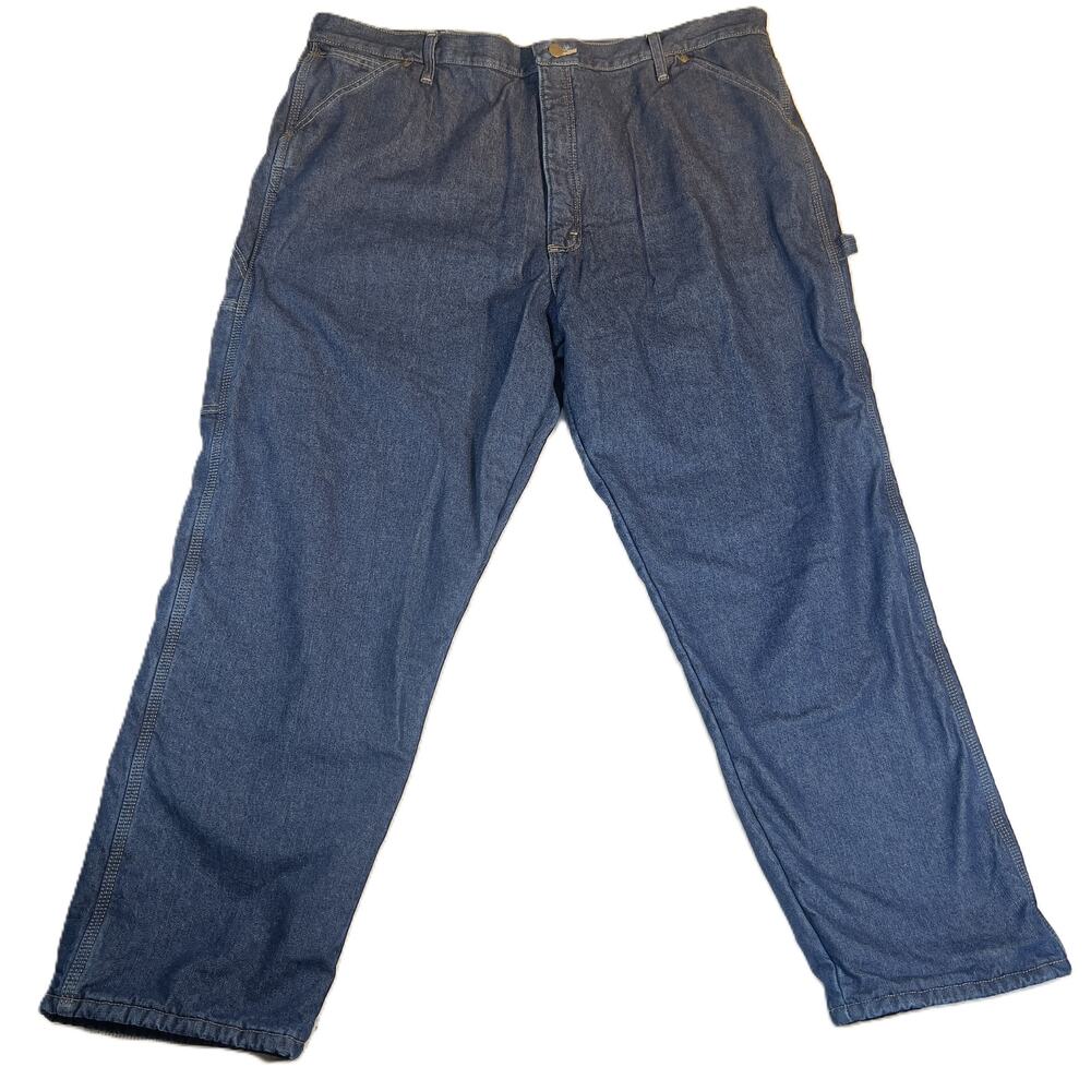 Wrangler Fleece Lined Carpenter Jean Vintage W42 x L32 Heavy Duty Warm Dark Wash